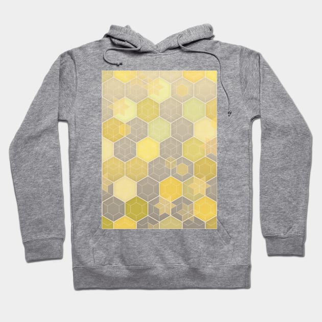 Lemon & Grey Honeycomb Hoodie by micklyn